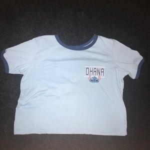 Disney stitch crop top Ohana
